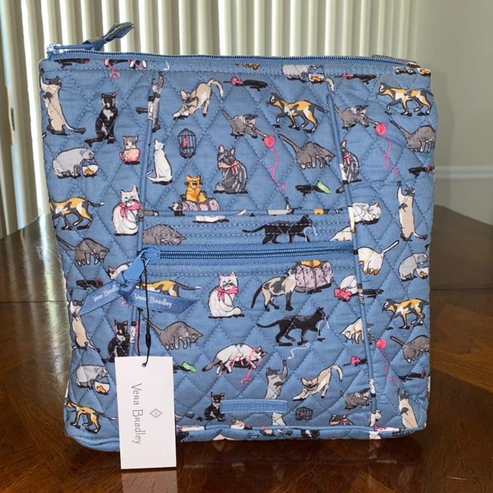 Vera Bradley Blue Cat Print Bag